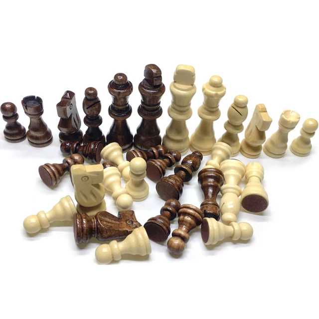 Buy Online Best Quality 32pcs International Chess Pieces Wood Chess Game Replacement Entertainment Games