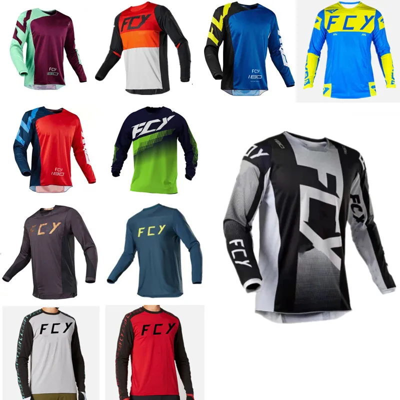 Cycling Jersey AykwFox Dh BMX MTB Mountain Bike Jersey Motocross Downhill Bicycle Mens Jerseys Camisa Ciclismo Hombre