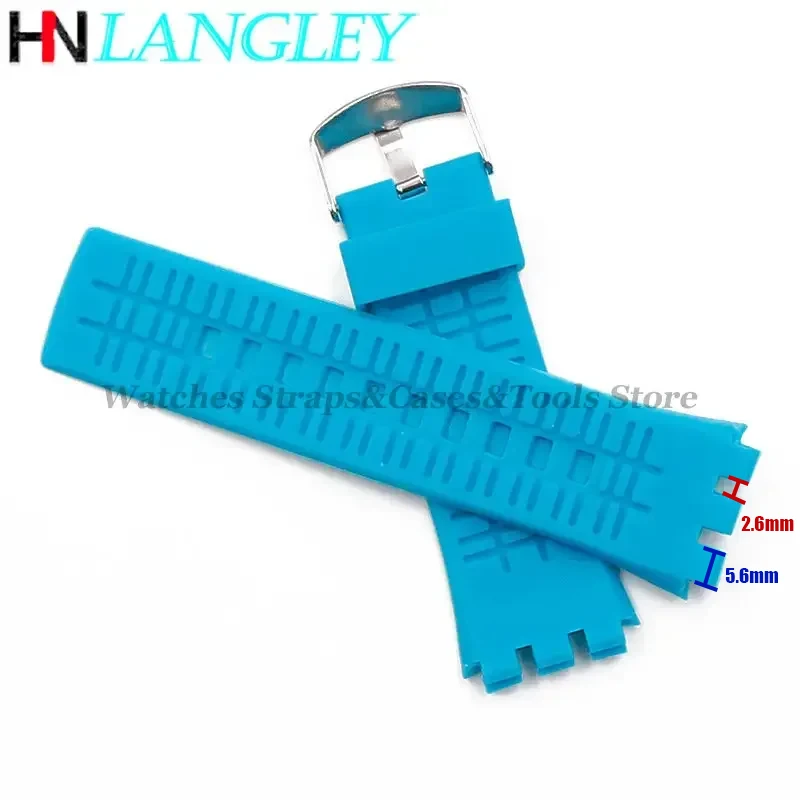 Durable Silicone Sports Watch Strap - 22mm Rubber Band