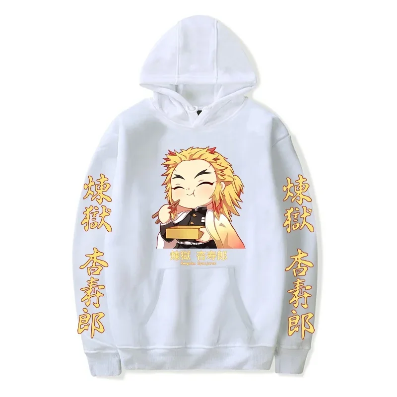 thumbnail image 2 of Sudadera con capucha de Anime japonés Demon Slayer Kawaii Rengoku Kyoujurou para hombre y mujer, sudadera Harajuku con estampado gráfico, talla grande, Otoño e Invierno, 2 of 5