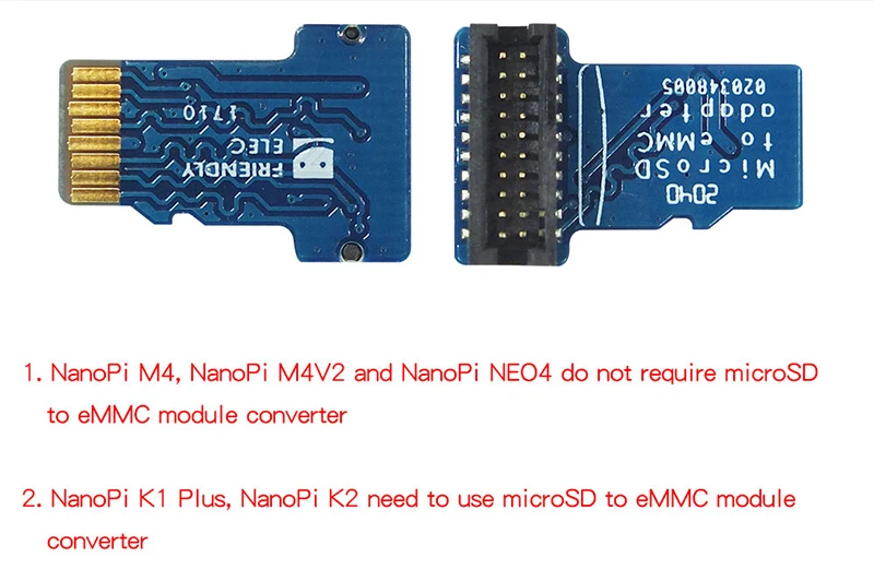 EMMC Module 8GB 16GB 32GB 64GB with Micro SD-compatible Turn eMMC Adapter T2 for