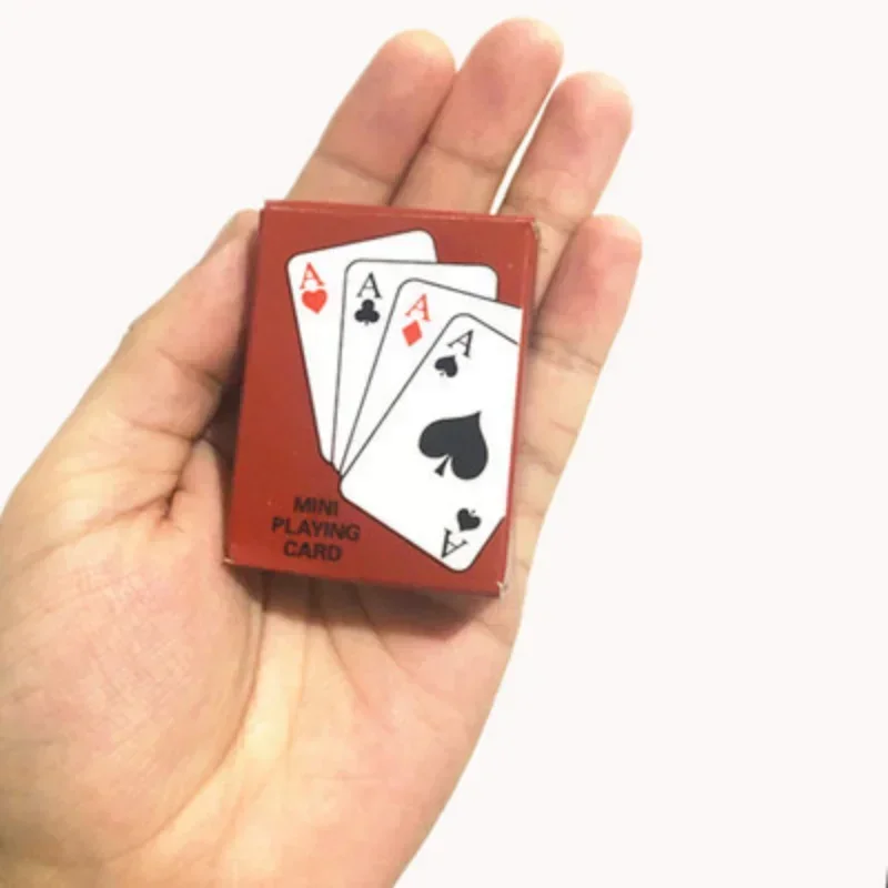 Mini Game Poker Portable House Playing Cards Doll Accessories Home Decoration Small Party Board Game Poker Cards Games playing cards,poker set
