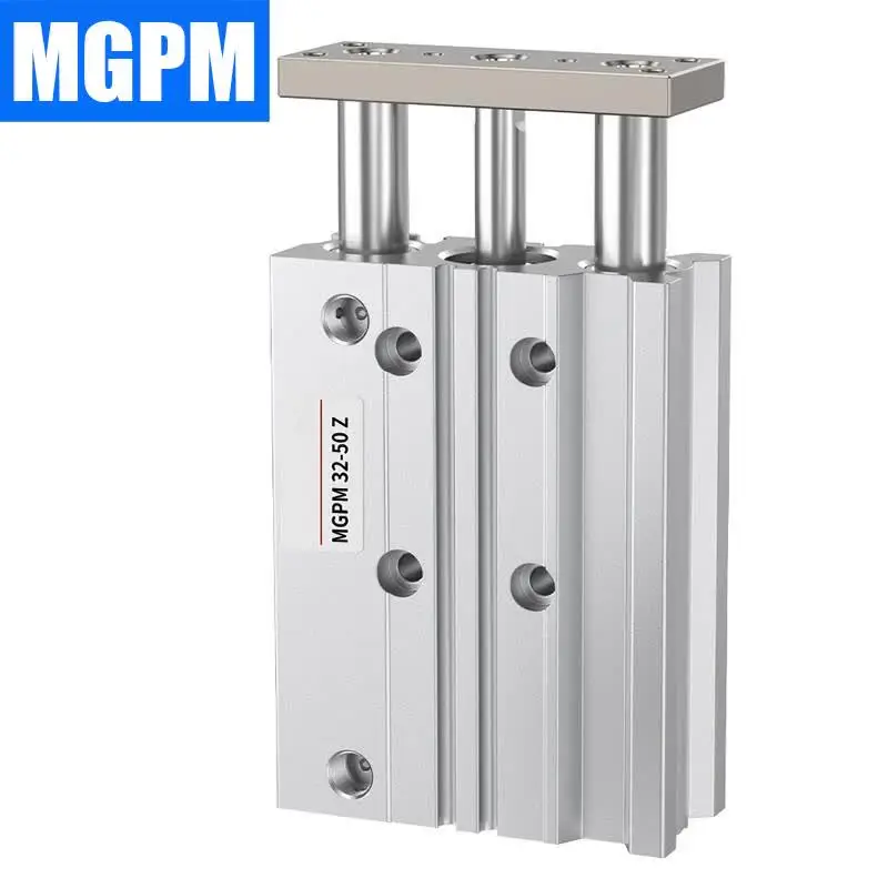 Компактный направляющий цилиндр MGPM 12 MGPM16 MGPM20 MGPM25 ход 10/20/30/40/50/75/100/125/150/200 мм