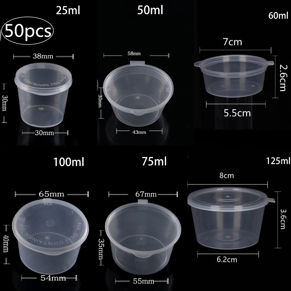 Plastic Sauce Cup Containers Spice Container Clear Lid Portable plastic-sauce-cup-containers-spice-container-clear-lid-portable