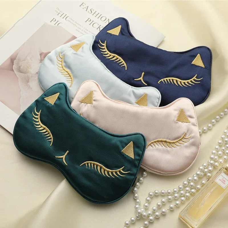 

Imitated Silk Sleep Eye Mask Night Mask Eyes Cover Smooth For Women Men Fox Travel Relax Eyepatches Night Breathable Blindfold