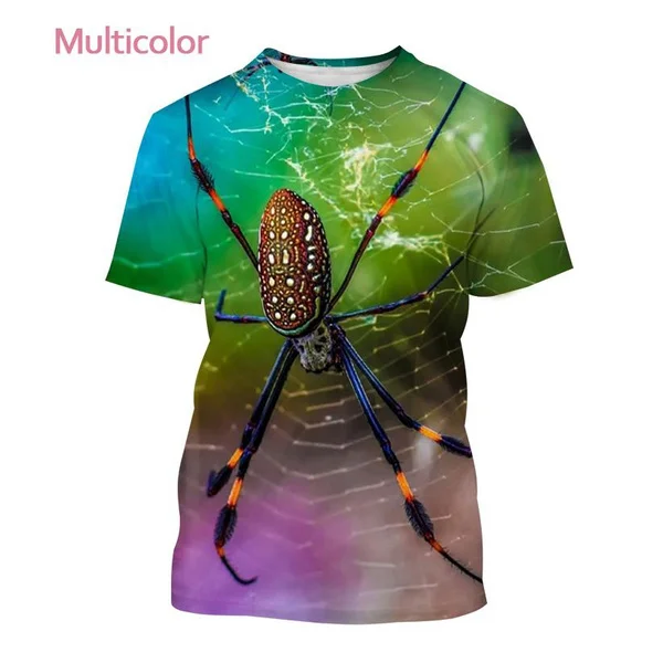 2023 Più Nuova Vendita Calda Estate Stampa 3D Stampa A Tema Ragno Moda Casual Fantasma Faccia Ragno Terro Top