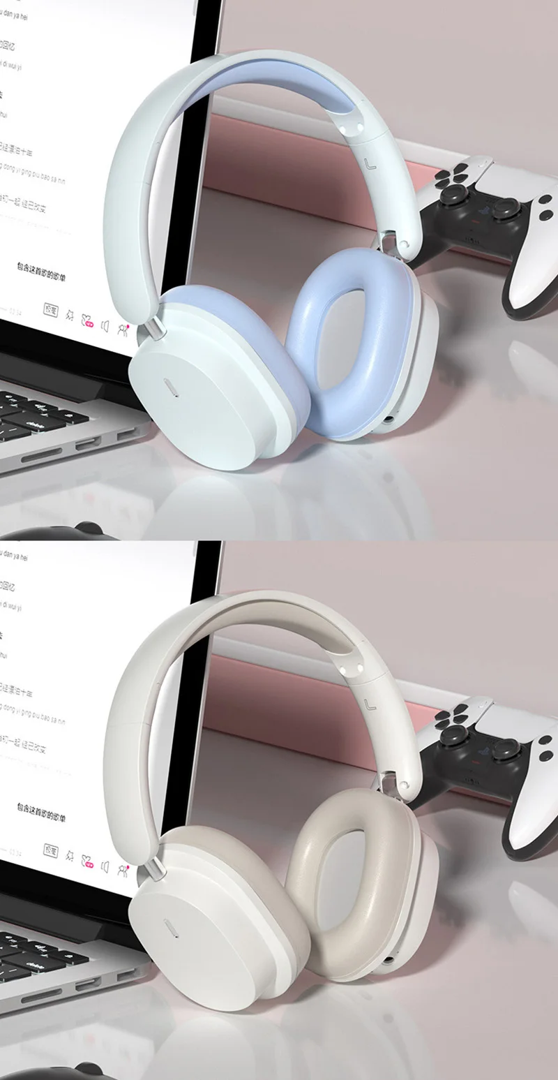 2026 New Foldable Headset Wireless Bluetooth Earbuds Head Mounted Noise Cancelling Earphones Sports with Mic Music Headphones