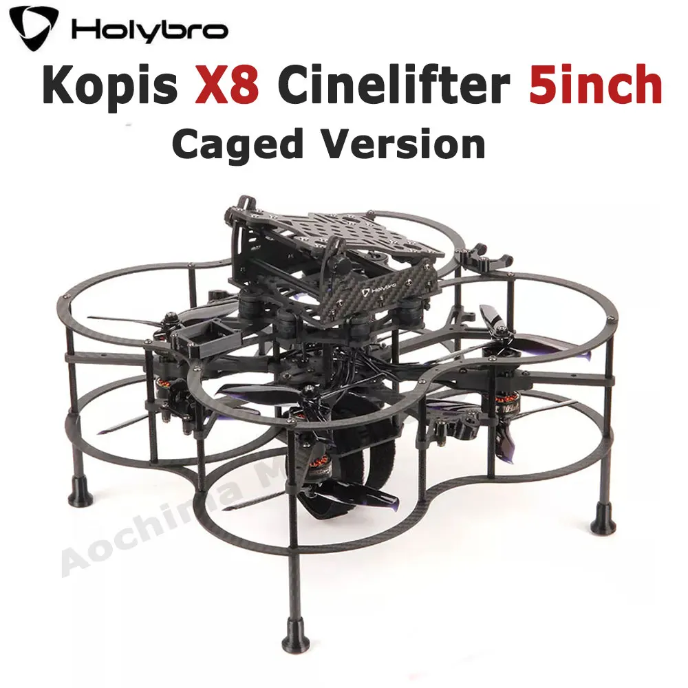 

Holybro Kopis X8 Cinelifter 5”- Caged FPV Frame Kit ARF PNP Kakute H7 Tekko32 F4 4in1 50A ESC F60 KV1750 Motor 5055S-3 Propeller