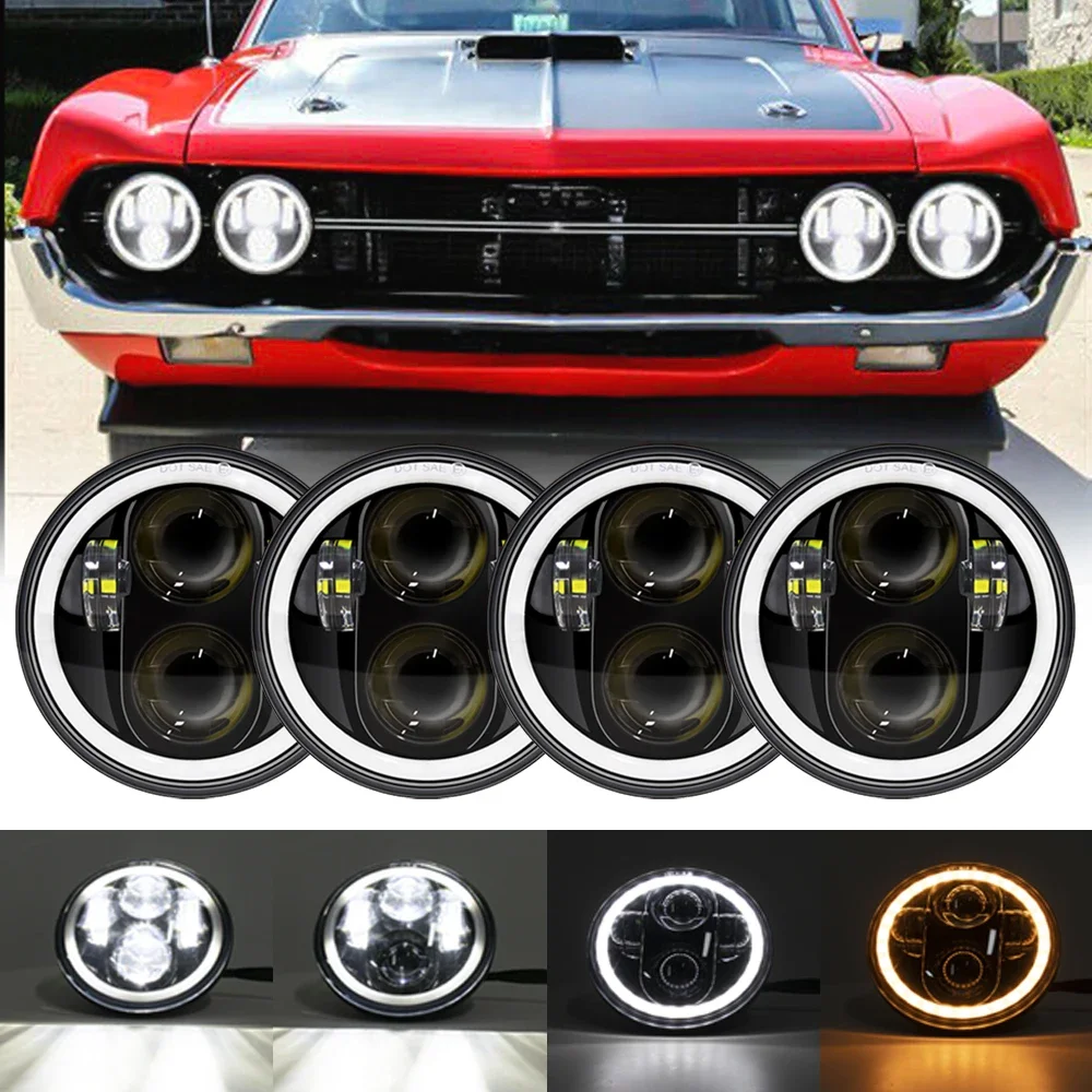 

Для BMW 325i 528i 535i 735i E30 M3 4 шт. 5-3/4 5,75 "светодиодная фара w/DRL поворотные огни