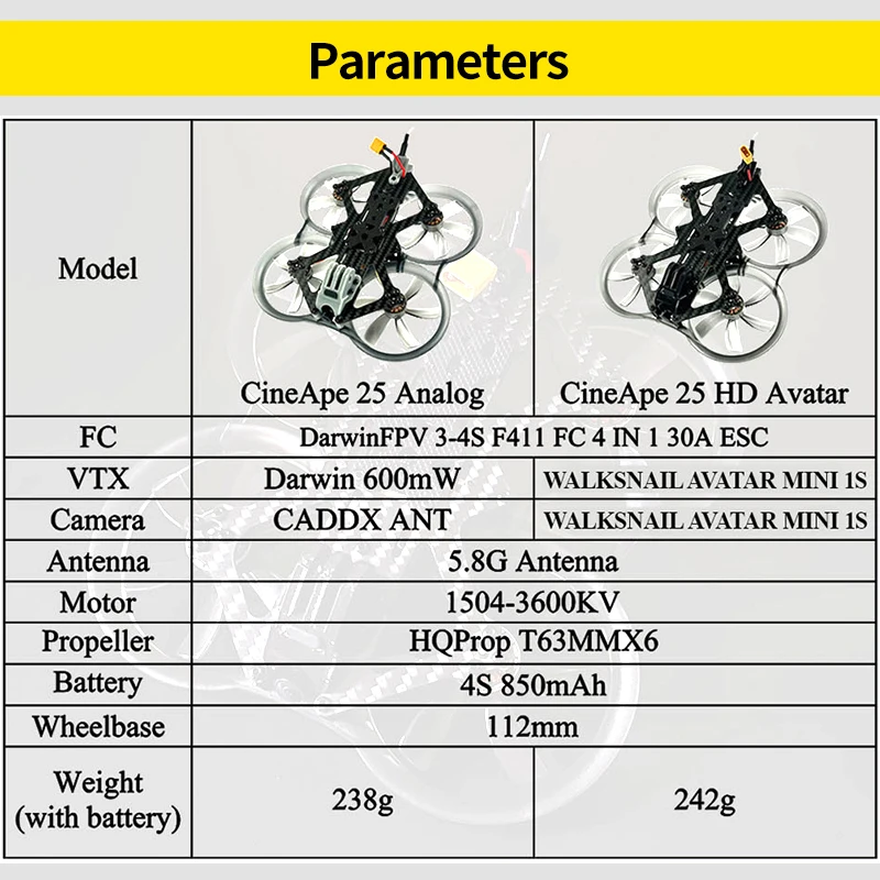 Kit FPV Analogique PNP gris, en vol avec traînée de fumée colorée.