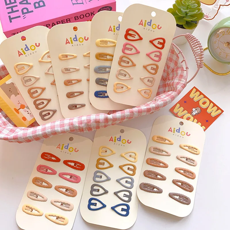 10Pcs/set Baby Colorful Star Hair Clips for Girls Glitter Metal Snap BB Clip Hairpin Headwear Infant Kids Hairclip Accessories