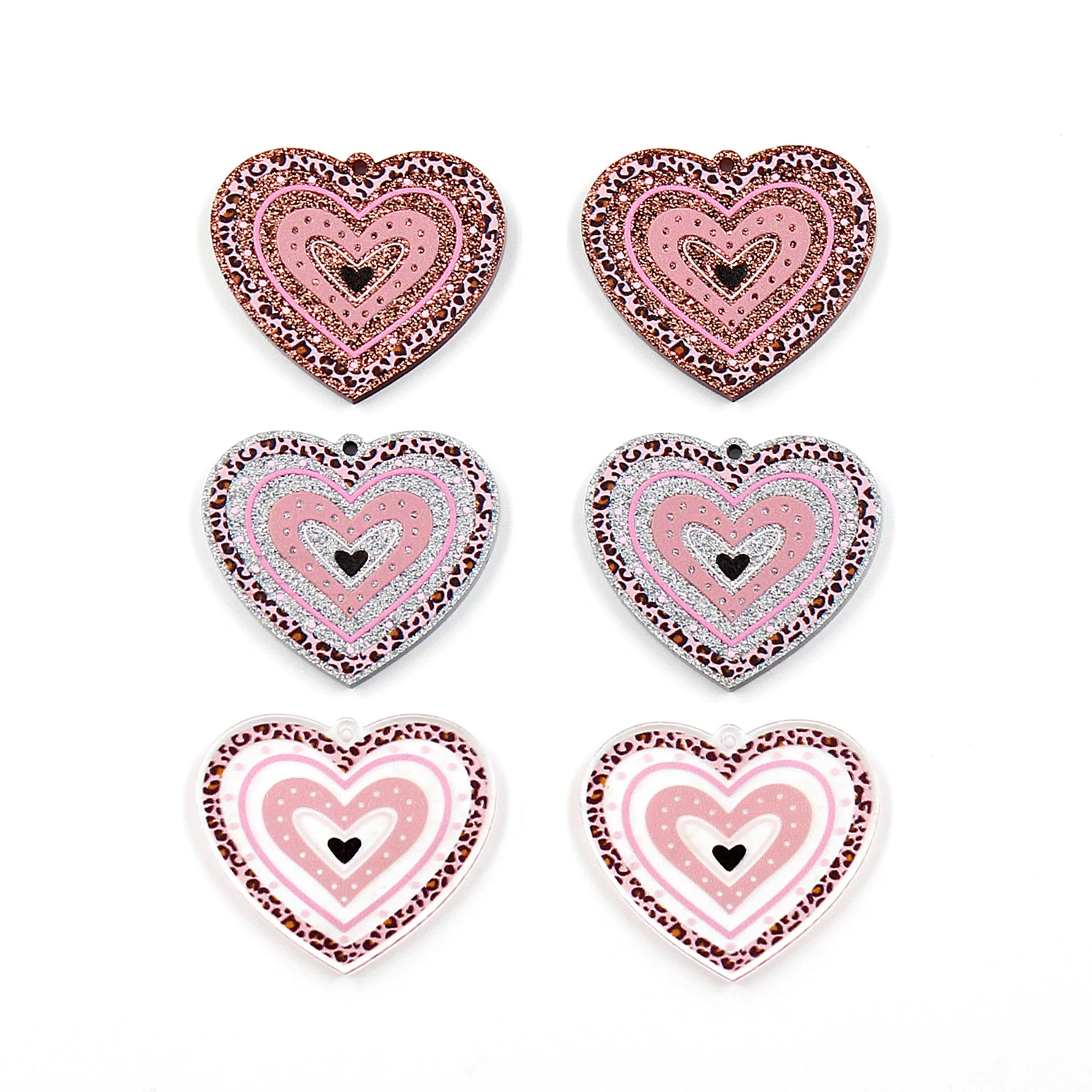 セットの10 Ac15 Acrylic虹ハートイヤリングパーティーdiyグリッターuv虹ハートジュエリーアクセサリー Aliexpress ジュエリー アクセサリー