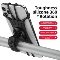 360 Rotating Silicone Bike Phone Holder, Shockproof Universal Mount for Bicycle Motorcycle Handlebar. 13 * 6 * 5 - Image 2