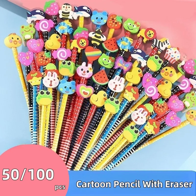 Lapis Bonito dos Desenhos Animados com Eraser Caneta Kawaii Writing Lapis de Madeira lapis bonito dos desenhos animados com eraser caneta kawaii writing lapis de madeira