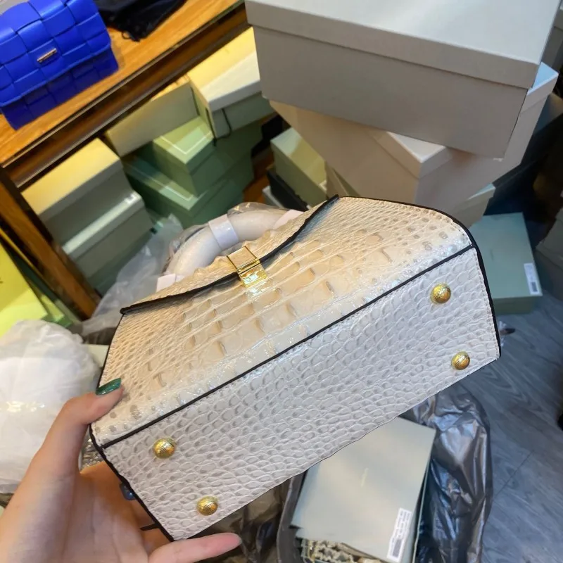 Borsa a mano da donna vintage con patta e risvolto, in pelle crosta, nuova borsa a tracolla di design da donna, a tracolla singola_voghion.com