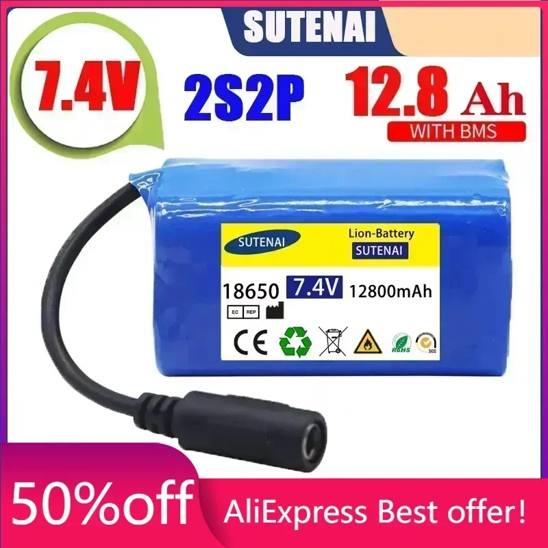 

7.4V 12800mAh 6800mAh Battery For T188 T888 2011-5 V007 C18 H18 So on Remote Control RC Fishing Bait Boat Parts