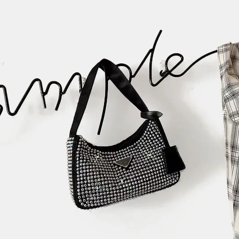 

New Women's Shoulder Bag Ladies Hand Bags Designer Female Pop Rhinestone Tote Trend 2023 Luxury Underarm Free Shipping Party Bag