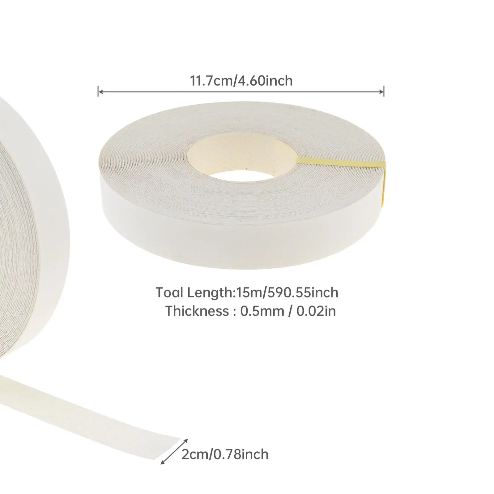 Furniture Edging Tape Decorative Edge Strip 15M Adhesive Melamine Edge Strip Banding Adhesive Furniture Cabinet Wood Surface Table Edging Tape Tools Pre-glued Veneer Edging