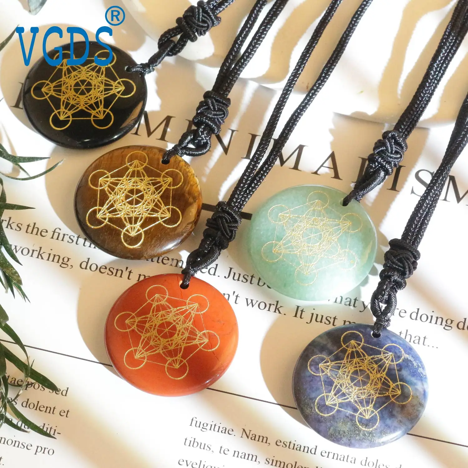 Natural Crystal Stone Metatron's Cube Multidimensional Pendants Mythology Angel Mysterious Divine Symbols Reiki Energy Necklaces 4