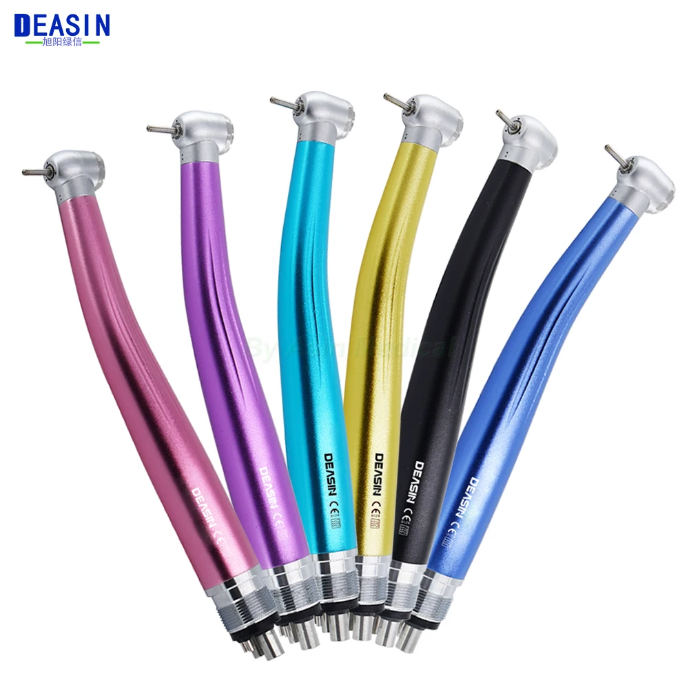 Colorful Dental High Speed Handpiece Push Button Standard  2/4Holes Air Turbine Single Water Spray Cartirdge Rotor Handpiece