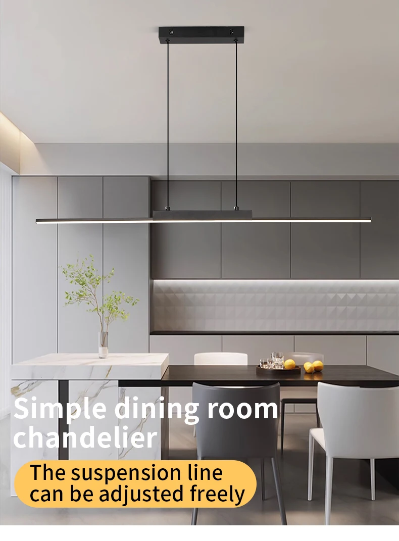 Description Picture 2 of itemPendant Lights Restaurant Minimalist Office Dining Room Decor Long Bar Chandeliers Kitchen Lamps Modern Nordic LED Lights