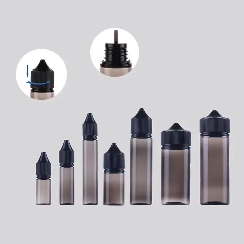 5Pcs 10/120ml PET Empty Bottle Plastic Oil Filling Bottle Portable Dropper Bottles Squeezable Container for Liquid Jar Juice