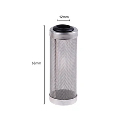 Stainless Steel Mesh Aquarium Inlet Filter Guard - Fish Tank Accessory Strainer Cover (Black 12mm)