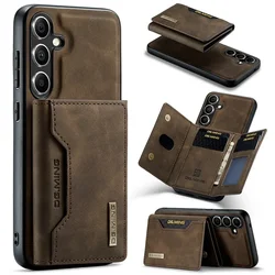 Premium Magnetic Leather Wallet Phone Case with Card Slots - Samsung A12 (5G) (Coffee)