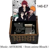 Anime BLEACH Kurosaki Ichigo Black Wooden Music Box Silver Self-winding Movement Study Desk Decoration Holiday Gifts for  3