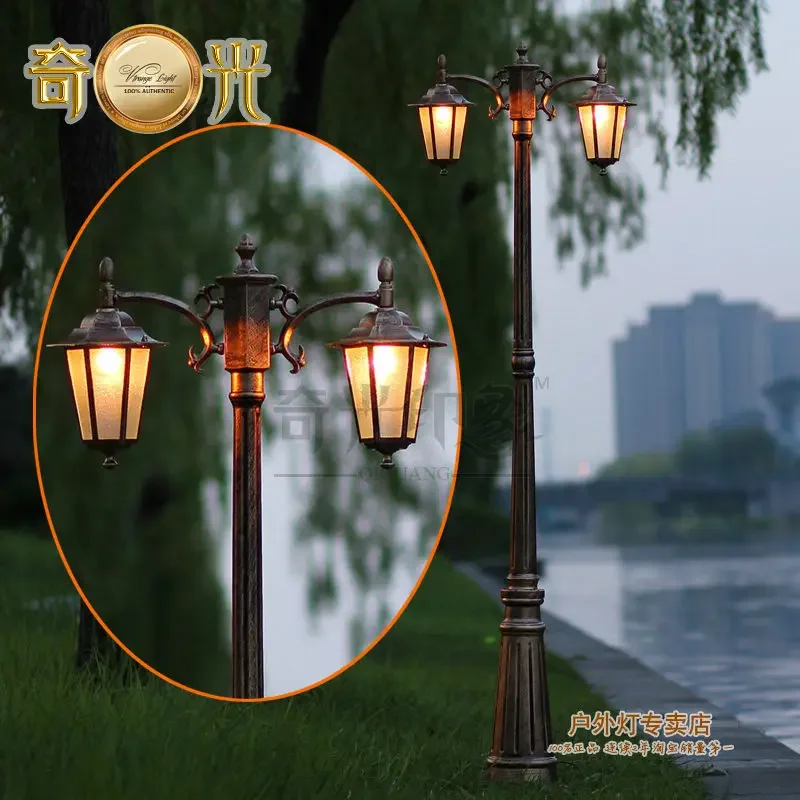 vintage outdoor lighting villa/park/courtyard led spotlight outdoor light for garden lights double hexagonal 2M/2.2M/2.5M hexagonal pavilion outdoor courtyard outdoor leisure anti corrosion wood aluminum alloy simple terrace garden sunshade canopy