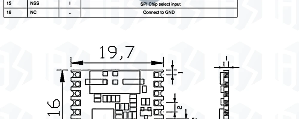 1 ~ 5PCS EGBO RFM69HW 868Mhz/433Mhz/915Mhz + 20dBm HopeRF Wireless Transceiver 868S2 Modul für Fernbedienung/HM – Detail 9