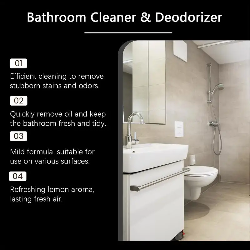 Water Stains Cleaner Bathroom Floor Scale Remover Natural Ingredients Multi-Effect Cleaner For Bathtubs Walls Sinks Shower Doors