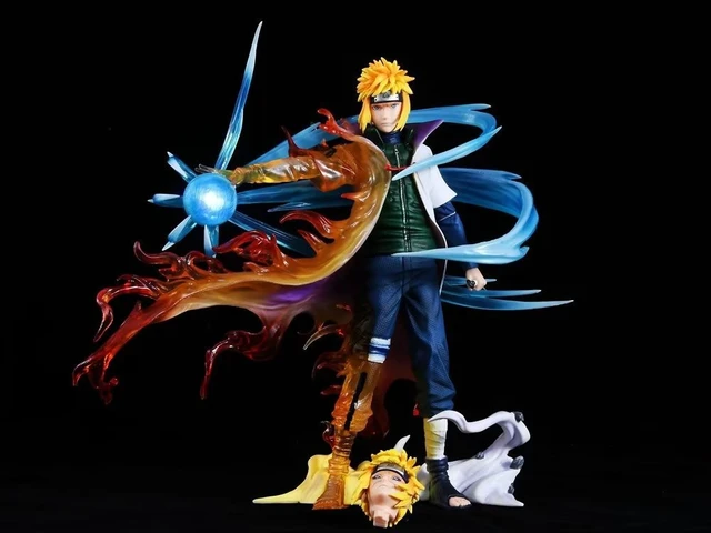 Naruto figura shippuden oversize quarto hokage namikaze minato 24cm pvc  konoha amarelo flash anime ação modelo crianças brinquedos presentes -  AliExpress