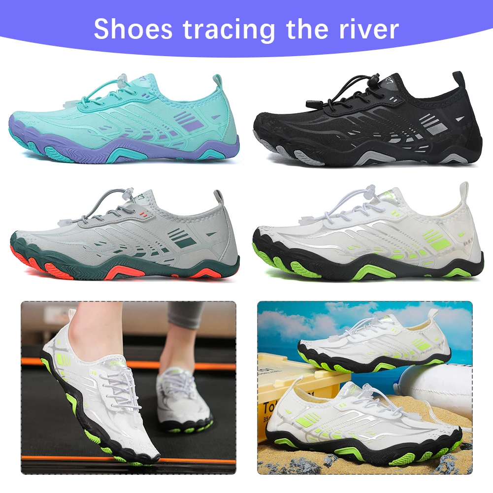 Water Shoes Barefoot Beach Shoes Quick Dry Comfortable Swimming Shoes Non-slip Ergonomic Wading Shoes Breathable for Men Women