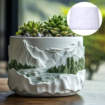 Mountain Succulent Resin Mold 1