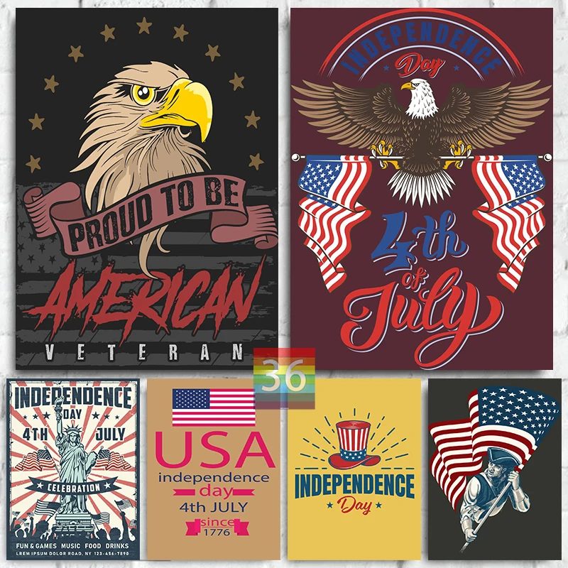 Independence Day Celebration Poster Canvas Printing Usa Independence Day Decorazione Della Parete 4 Luglio Wall Art Per La Decorazione Della Stanza Di