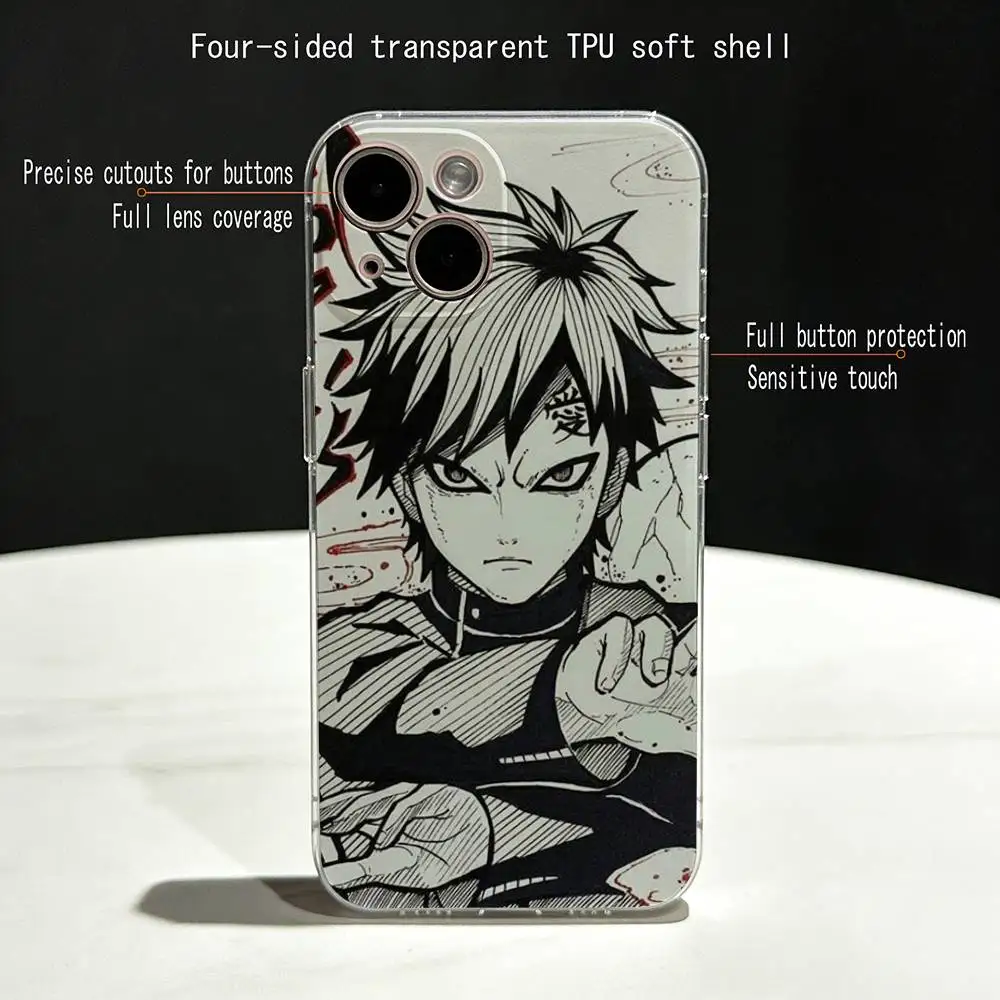 Gaara Naruto Ultra Clear TPU Slim Shockproof Phone Case