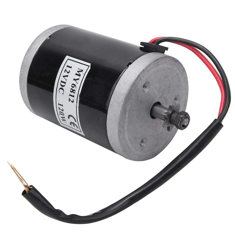 스프로킷 포함 고속 모터, 스쿠터 소형 브러시 모터, MY6812 DC 150W, 120W, 100W, 12V, 24V