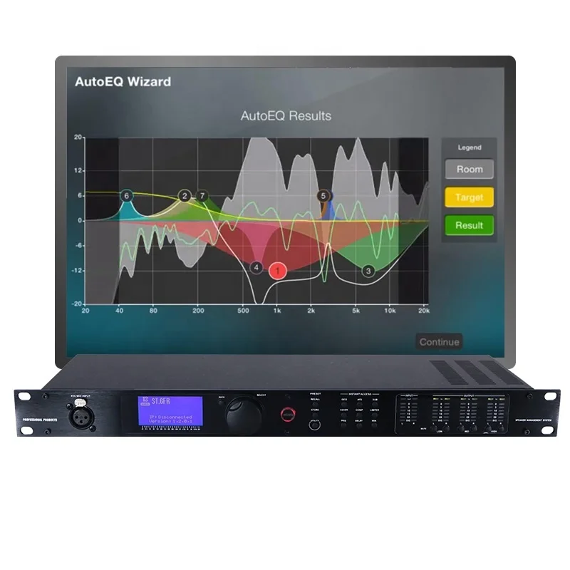 

Sinbosen 2 input 6 output L R Low mid high Audio processing crossover pa2 speaker management