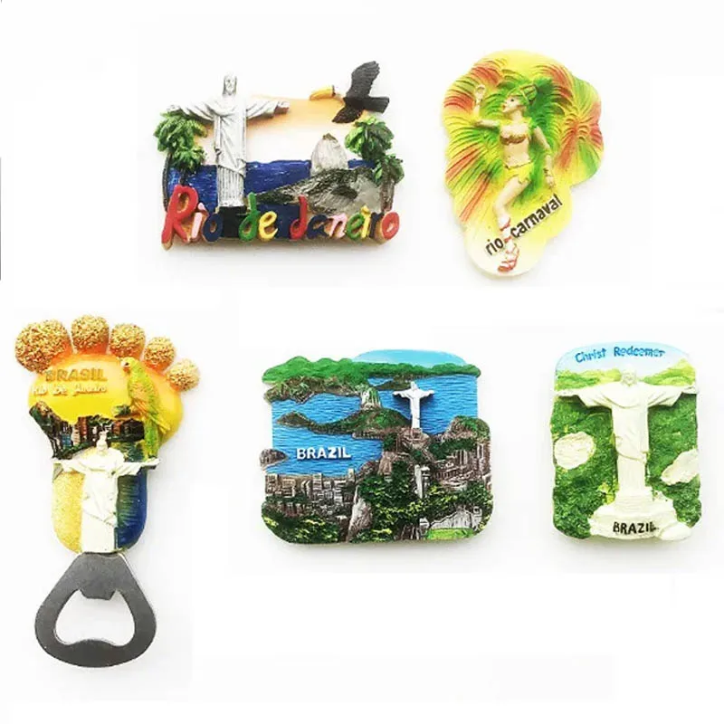 

Brazil World Tourism Refrigerator, Resin Savior Souvenirs, 3D Fridge Magnet Sticker, Travel Souvenir, Home Decoration