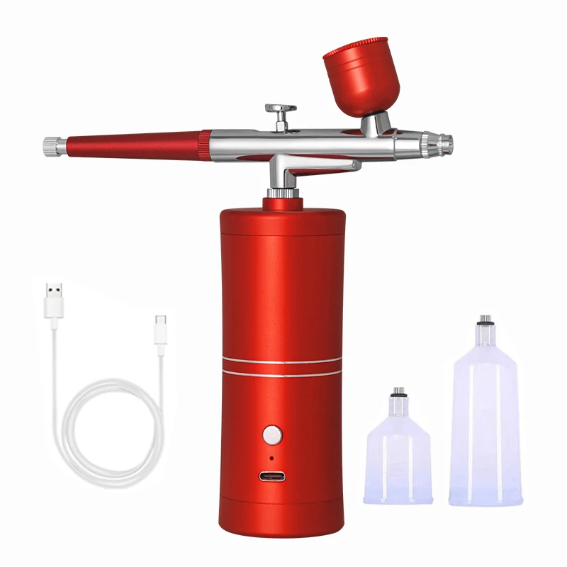 Airbrush Nails with Compressor Portable Airbrush For Nails Art Paint Craft Cake Decoration Nano Steam Gun Spray Compressor airbrush nail