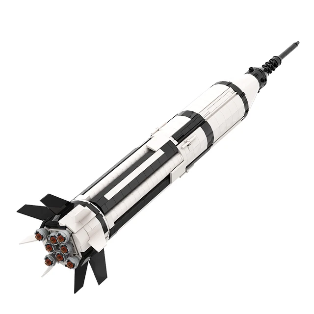 Gobricks MOC Space Saturn 1B 1:10 Scale Boosters Carrier Rocket Building Block Set: Exploring the Universe Brick by Brick