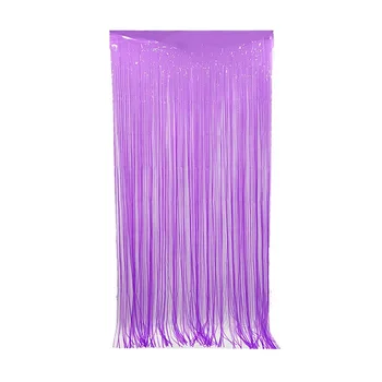 Tenda a Frange Multicolore Fluorescente UV per Decorazioni Festa, Tenda Luminosa Color Neon per Feste