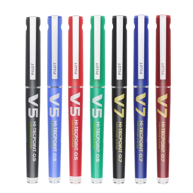パイロット V5 ローラーボールペン 5本パック 緩め (ブルー4本、レッド1本)