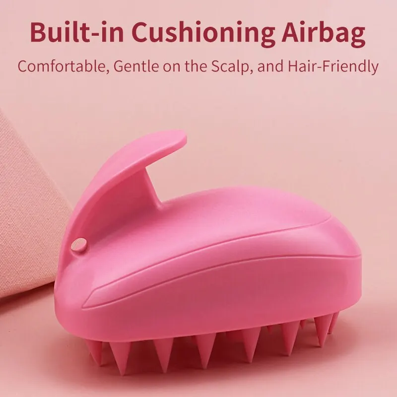 Hair Brush Massage Silicone Soft Hair Brush Massage Comb Cleaning Scalp Household Shower Comb