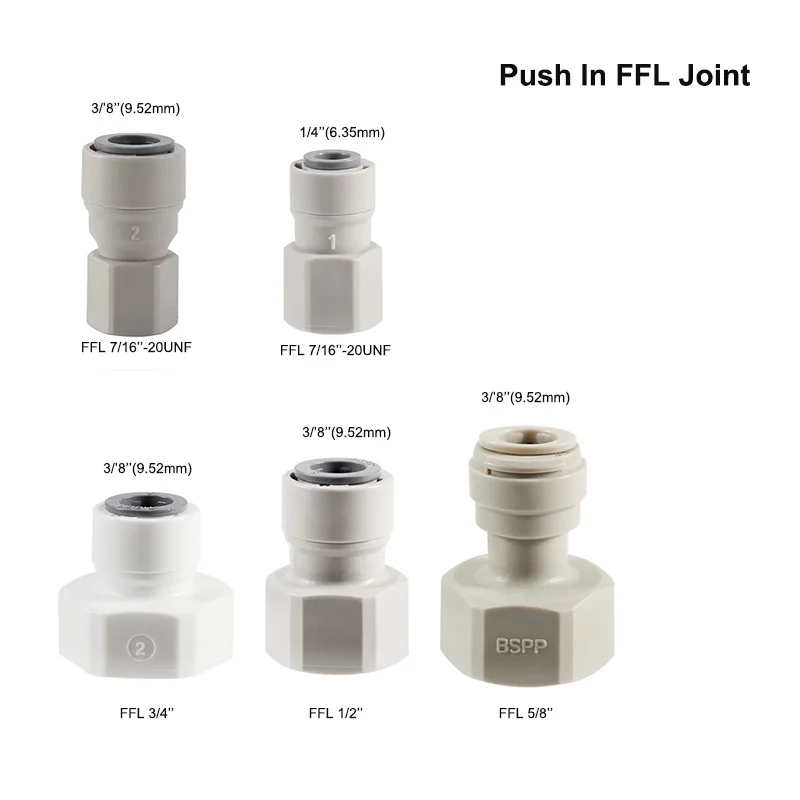 Water Pipe Fitting Plastic Quick Connector Push in Fittings Pipe Hose Connect Food Grade Disconnect Joint