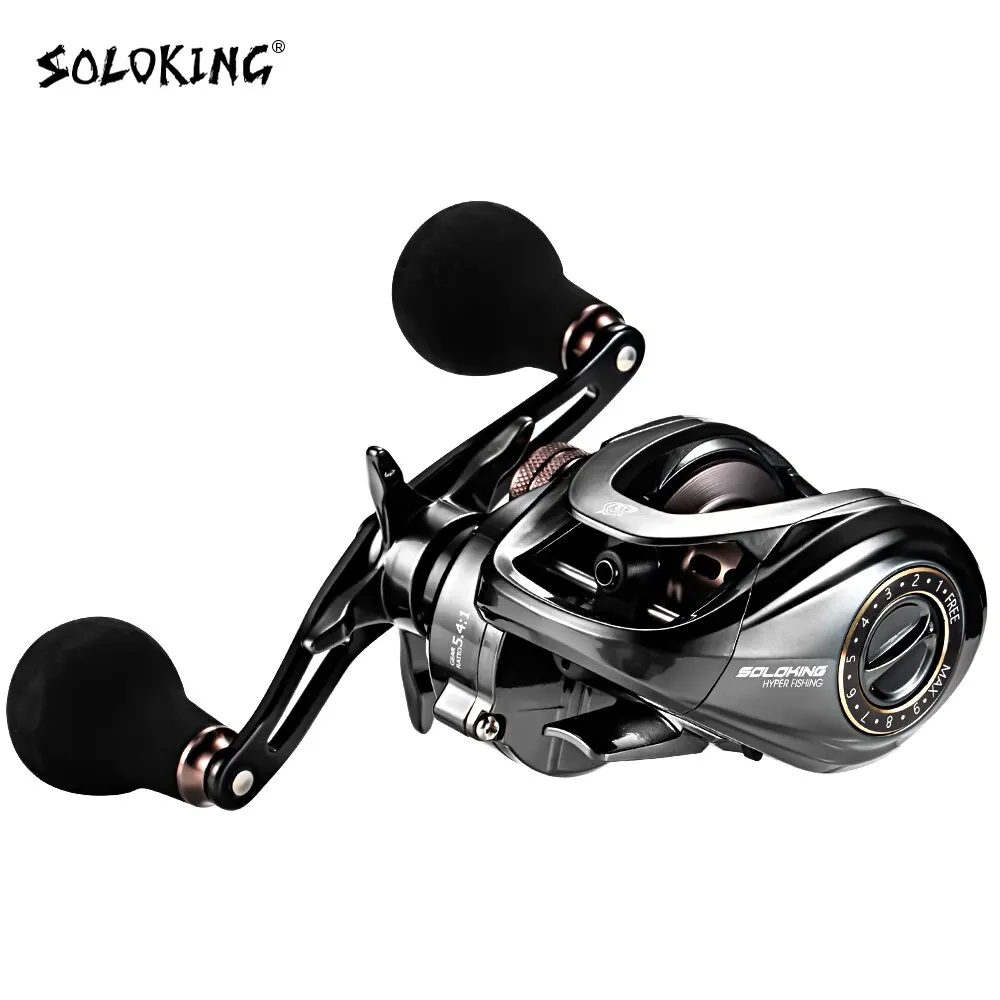 SOLOKING HIAW200 Baitcasting fishing reel Betriel 9.5KG Max Drag 12 Bearing 5.4/7.2 Gear Ratio