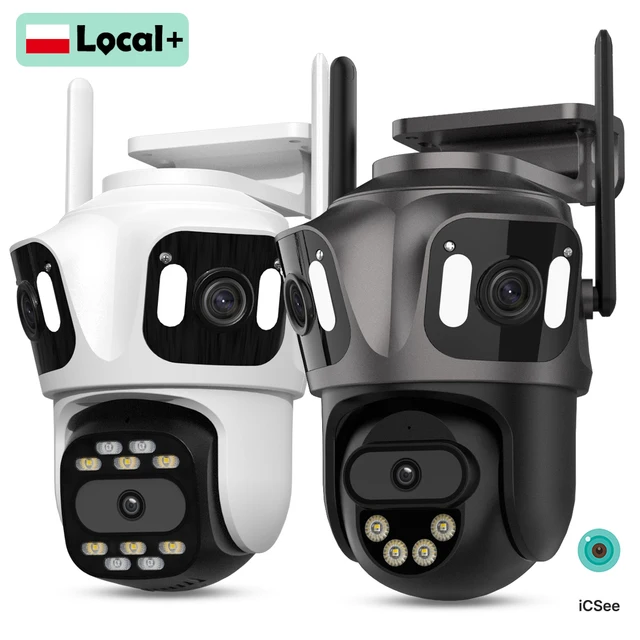 Caméra IP WIFI à trois objectifs et trois écrans, caméra extérieure, suivi automatique, surveillance intelligente, vision nocturne, sécurité, iCsee 1