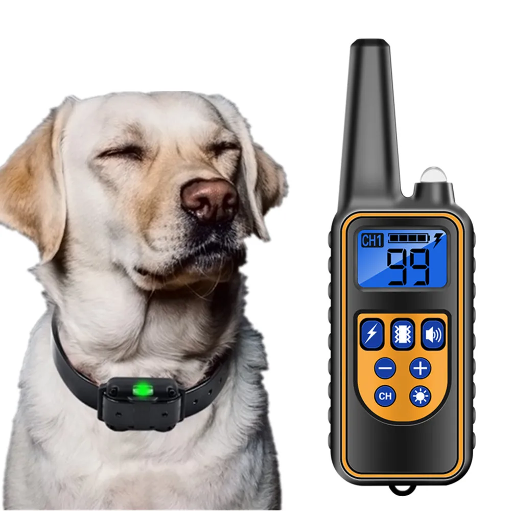 800m Pet Remote Control Dog Training Collar Waterproof Rechargeable Dog