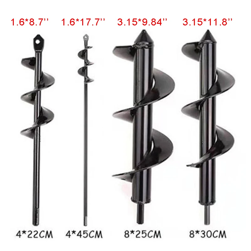 ZK20 Garden Auger Spiral Drill Bit Flower Planting Hole Digger Drill Bit Yard Gardening Bedding Planting Auger Spiral Hole